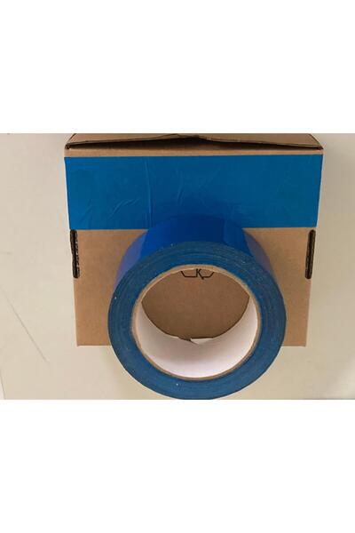 GES ETİKET PLASTİK MAVİ RENKLİ KOLİ BANTI 45X100 1 ADET