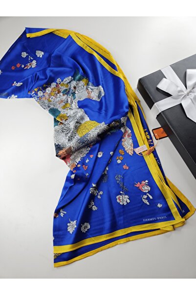 tomrisboutique Luxury Voile Silk Shawl Hijab Foulard Scarf Shawl Horse Patter...