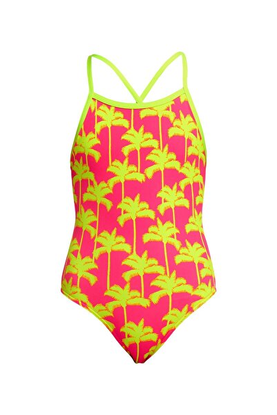 FUNKİTA Tmt Sweet Coconuts Girls' Training Swimsuit – Adjustable Tie-Up Strap