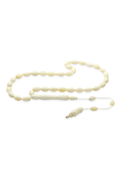 Tesbihane سبحة عظم الجمل - منظمة - لون طبيعي - قطع عنبية