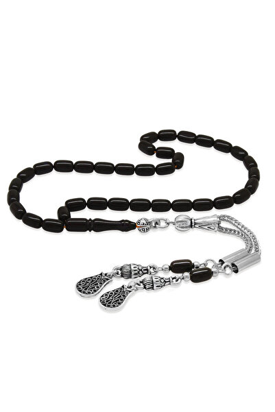 Tesbihane Squeeze Amber Prayer Beads - Mini Size - Non-Tarnishing Metal with ...