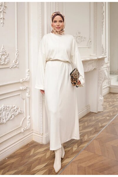 MODAELA Duble Kol Oversize Modal Elbise