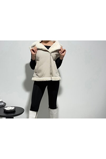 MİRZATEX tekstil Suni kürklü deri yelek