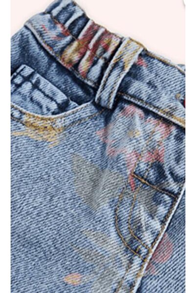 Panço Girl baby its our nature flower print denim gk7071