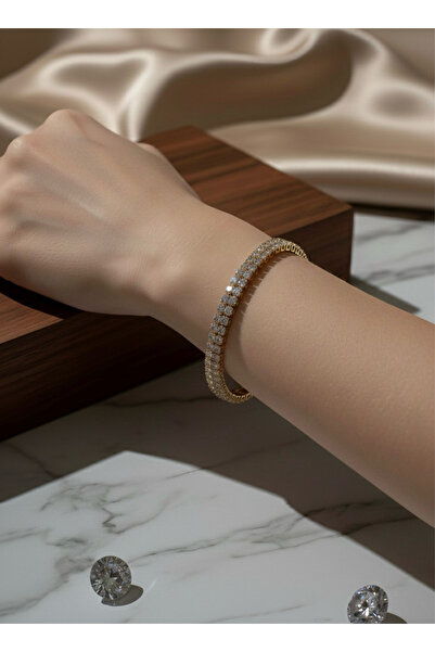 Butik Çift Zincir Gold Su Yolu Bileklik