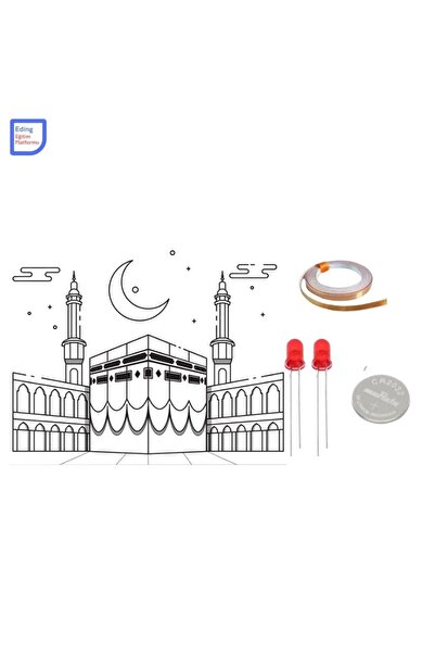 Fapatech Kâbe ve Hilal Dinimi Öğreniyorum Kağıt Devre Kiti - STEM ,CR2032,LED...