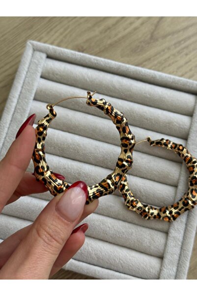 İREM YILDIZ çelik leopar küpe