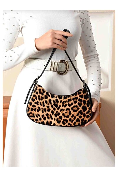 EG STYLE Leopar Kadın Baget Kol Çantası Omuz Çantası