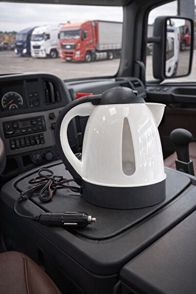 Blurry Date Kettle Su Isıtıcı Araç İçi Oto kamyonet-tır Çakmaklık Girişli 1 L...