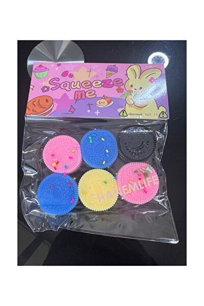 hanemlife yumuşak Sevimli Squishy bisküvi oreo Sıkma 3 cm Sukuşi