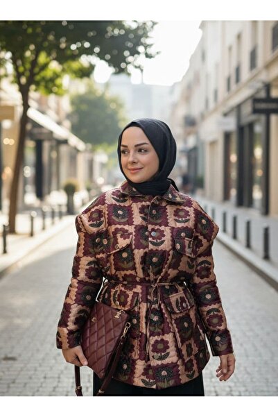 BY ÖZLEM KURU Fidelya Jakar Ceket - Bordo