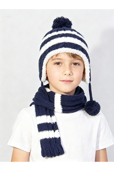 Bay Şapkacı - Erkek Çocuk Atkı Bere Takım 5555