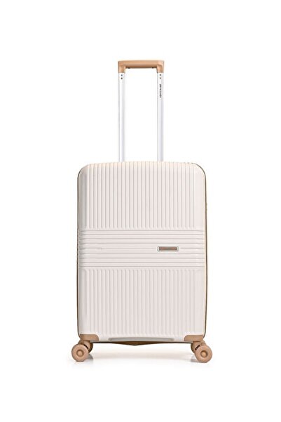 Pierre Cardin Unisex Bej Trolley 60 Cm Valiz 04pc8006-02-smp