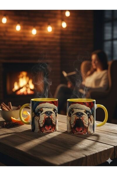 Viyalente كوب بورسلين بتصميم كلب سعة 300 مل من بينا، قابل للغسل في الغسالة