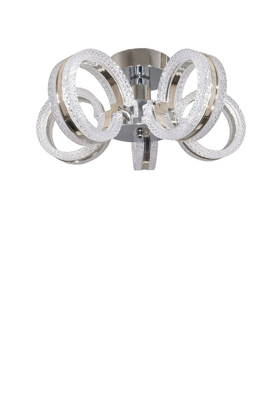 Turanconcept Ecrin 5li Plafonyer Led Avize Kristal Görünüm Beyaz Işık Enerji Tasarruflu Oturma Odası Yemek Odası