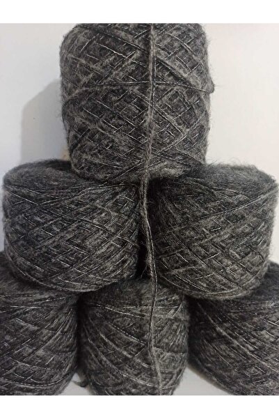 İPEK YÜN İPLİK DÜNYASI Angora Knitting Yarn 3 Ply (Dark Gray Mottled) Blend 1...