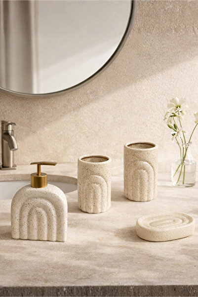 HOMİNG Mora Nordic 4-Piece Ceramic Bathroom Set