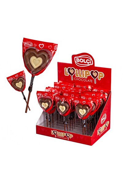 Bolçi Sütlü Kalp Lolipop Çikolata 24g