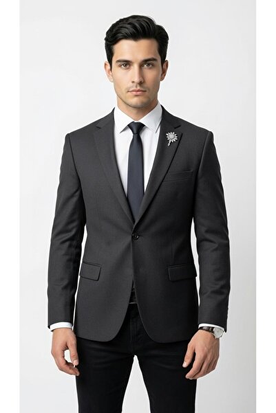 Plus Scorpion Men's Blazer Jacket Twill Woven Stretch Fabric Notch Lapel 1 Bu...