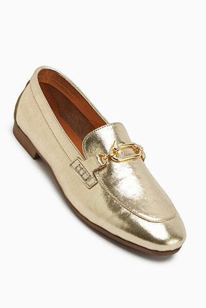 Limoya Mocasini Alessa din piele naturală cu cataramă aurie, pantofi casual p...