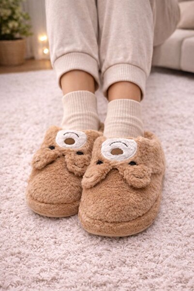 ARONA Peluş Hayvan Figürlü Kadın Ev Terliği- Yumuşak Taban, Sıcak Tutan Kışlı...