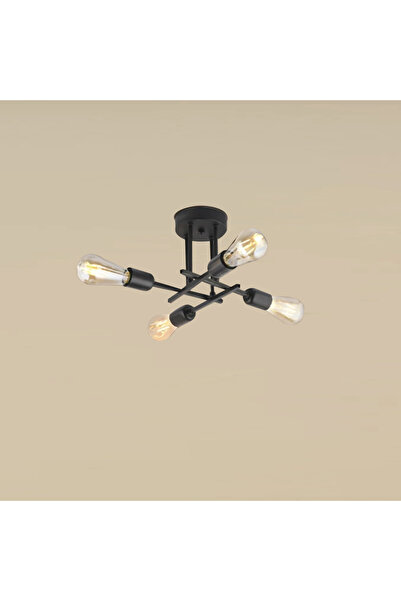 Bella Maison Idole 4'lü Avize Siyah (35x15 cm)