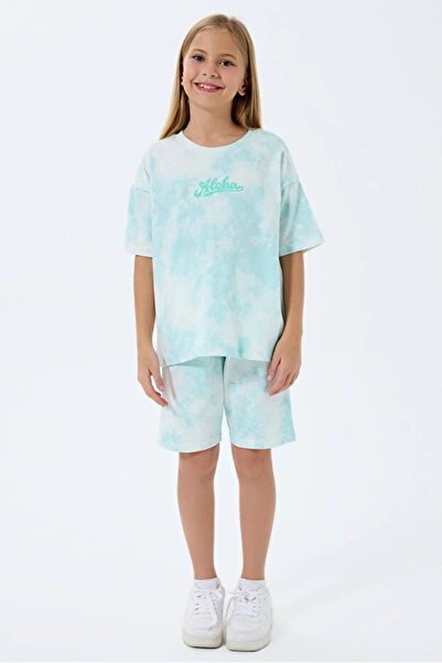 YUYİ Roly Poly 100% Cotton Crew-Neck Girls Shorts Set 3803