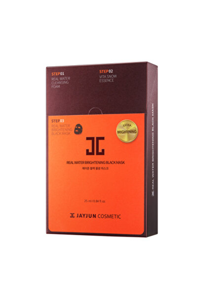 Jayjun قناع الوجه بلاك ريال ووتر - علبة تحتوي على 10 أقنعة
