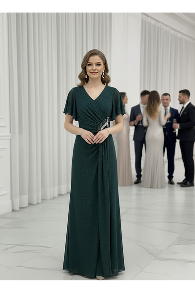 dml giyim Drapeli simli abiye