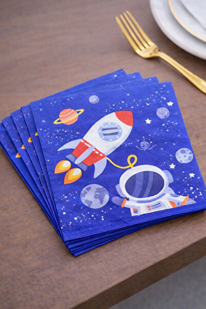 Baloncu Dede Uzay Temalı Astronot Roket Peçete 20’li Doğum Günü Uzay Partisi ...
