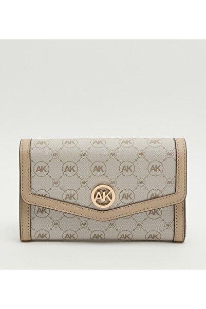 Anne Klein Monogram Patterned Flap Crossbody Bag