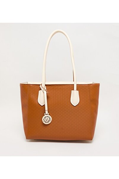 Anne Klein Textured Pu Zip Closure Tote Bag