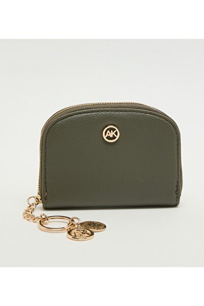 Anne Klein حامل بطاقات بسحاب مع تفاصيل الشعار