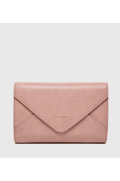 Anne Klein حقيبة يد بغطاء قلاب بنقشة جلد التمساح