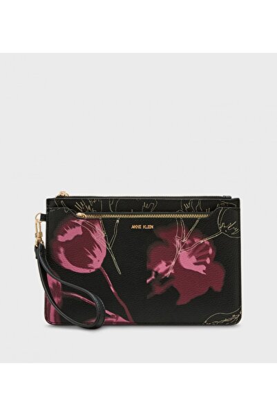Anne Klein Floral Print Zippered Wallet