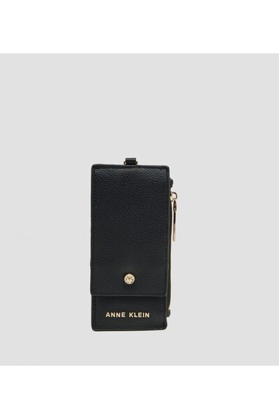 Anne Klein محفظة بسحاب مزينة بشعار العلامة التجارية