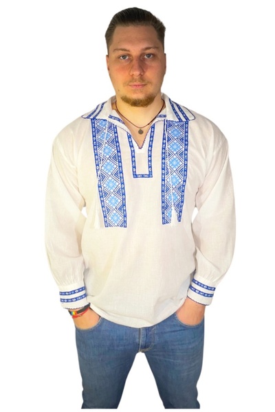 rody's forever Bluza tip ie barbati RB 24, marime 3XL, alb/albastru nautic