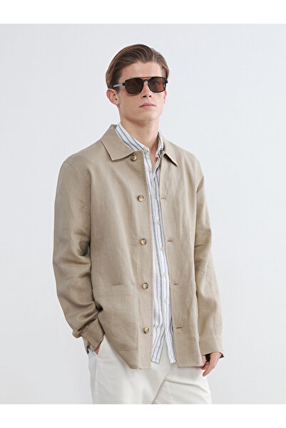 LC Waikiki Ανδρικό παλτό SOUTHBLUE Beige Standard Fit