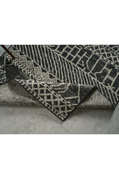 GÜMÜŞSUYU Deco Natural 133x190 11842 - Siyah Halı Klim