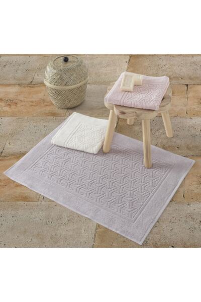 Jakarlı Ayak Havlusu 3 Lü Set - Hasır Desen