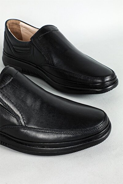 Voyager Шкіряні зручні чорні чоловічі черевики Nata 2667