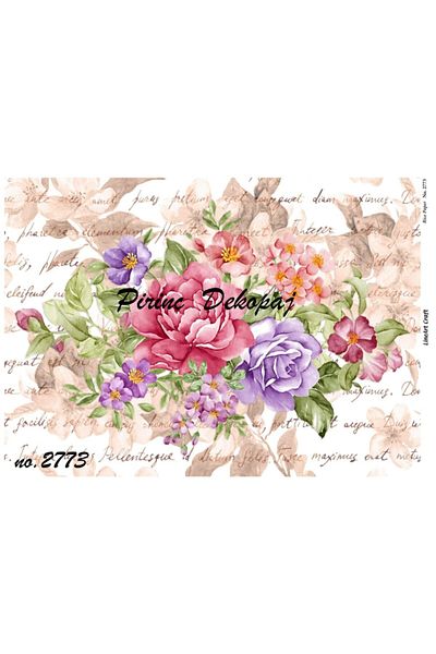 LİNEART Brass Decopage Paper La 2773