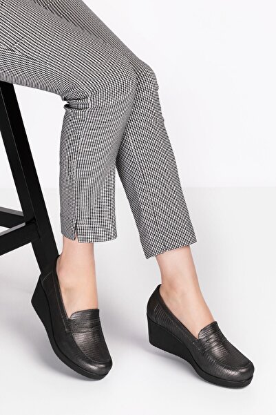 Elile Shoes Antrasit Renkli Küçük & Büyük Numara Kadın Ayakkabı