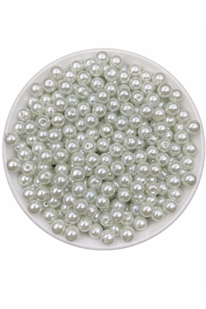 Hedef Bijuteri 50 Gr 8mm Beyaz Cam Inci Boncuk ,takı Yapım Boncuğu (50gr,~70 ...