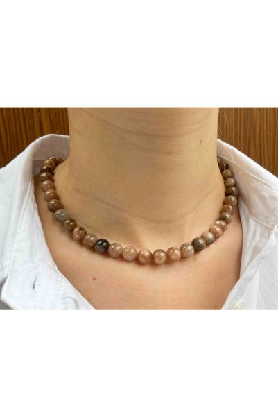 Mucize Taş Sun Stone Natural Stone Necklace 8 Mm