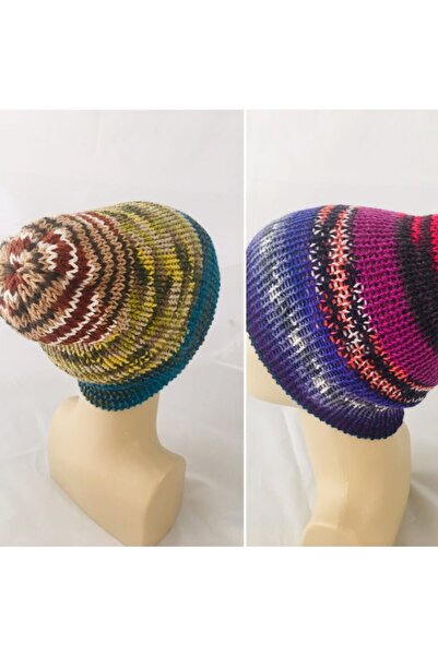 drt tasarım Beret Country Colors Batik - طبقة مزدوجة من الداخل والخارج