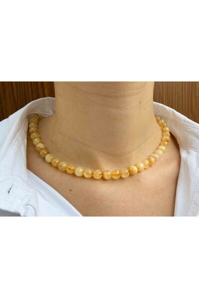 Mucize Taş قلادة من حجر السترين الطبيعي 8 ملم