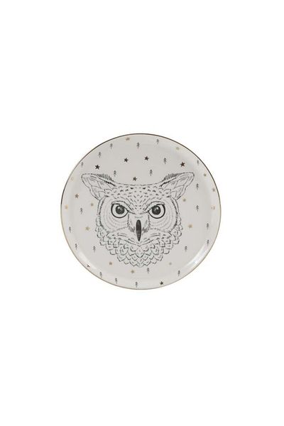 Porland 20cm Forest Owl Flat Plate