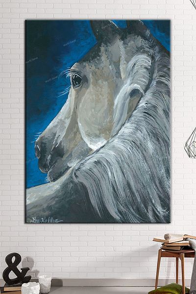 Morfil Sanat Noble Horse Artistic Decorative Canvas Painting (8 Different Sizes)