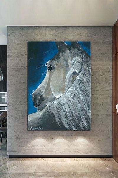 Morfil Sanat Noble Horse Artistic Decorative Canvas Painting (8 Different Sizes)